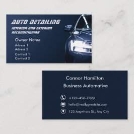 Dark Blue Modern Business Card Visitenkarte
