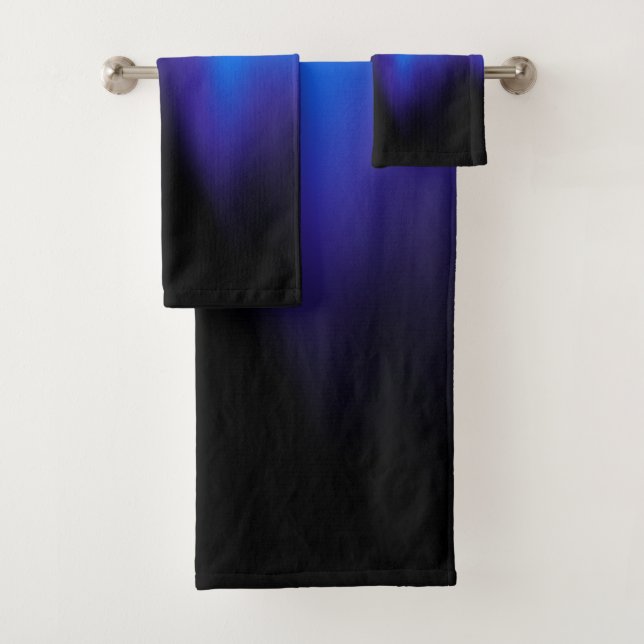 Dark Blue Ocean Towel Set (Insitu)