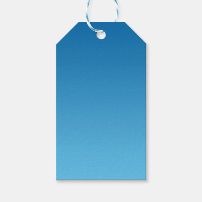 Dark Blue Ombre Geschenkanhänger (Vorderseite)