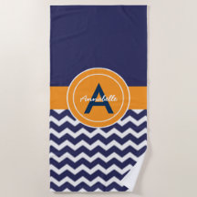 Dark Blue Orange Zickzack