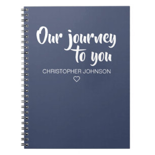 Dark Blue Our Journey to You Adoption Journal Notizblock