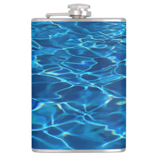 Dark Blue Pool Water Flachmann