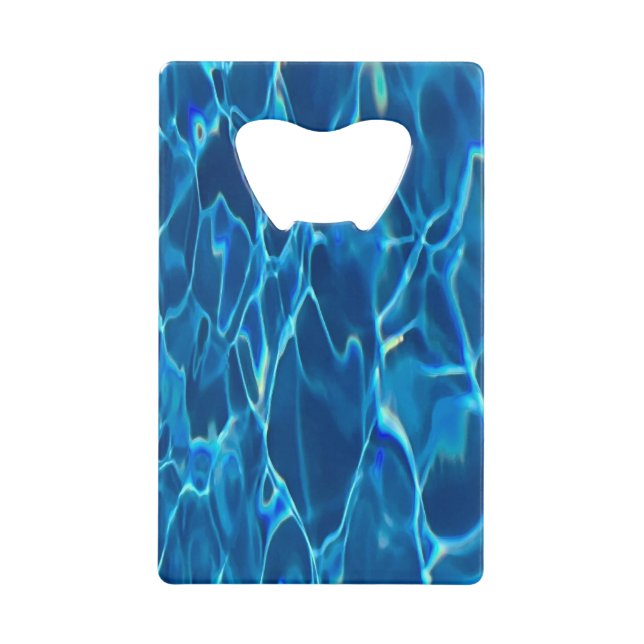 Dark Blue Pool Water Geldbeutel Flaschenöffner (Vorderseite)