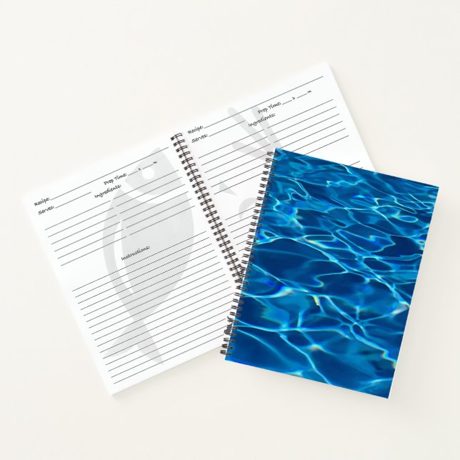 Dark Blue Pool Water Notizbuch (Innenseite)