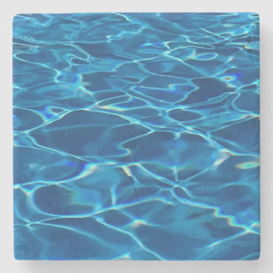 Dark Blue Pool Water Steinuntersetzer