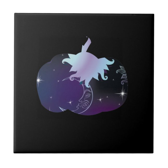 Dark Blue Pumpkin Fliese (Vorderseite)