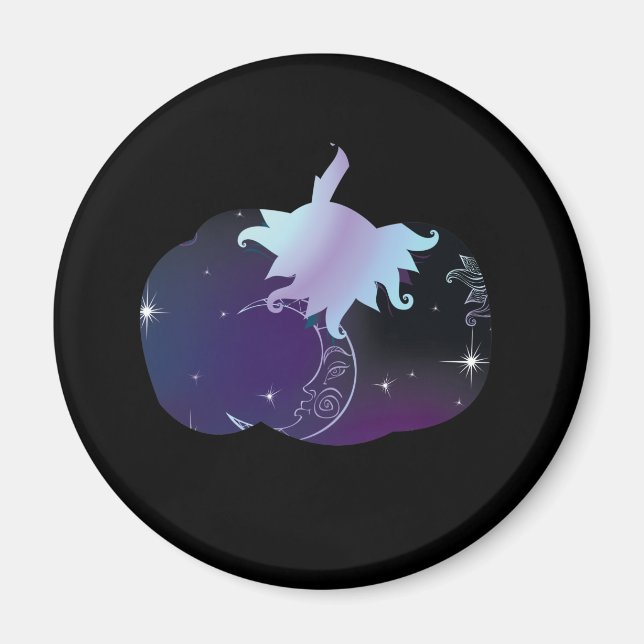 Dark Blue Pumpkin Magnet (Vorne)