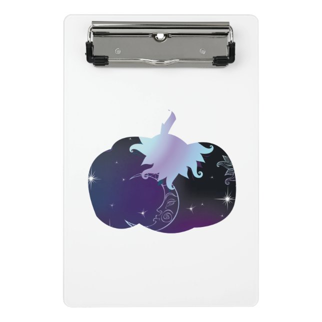 Dark Blue Pumpkin Mini Klemmbrett (Vorderseite)