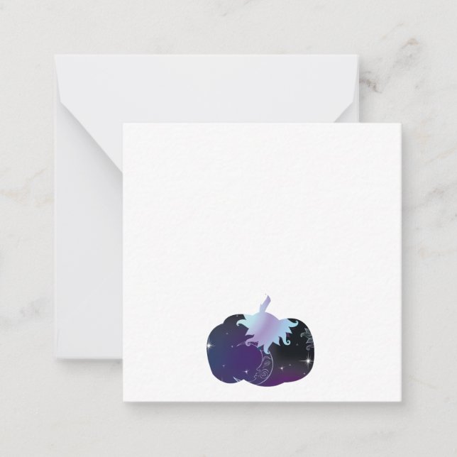 Dark Blue Pumpkin Mitteilungskarte (Vorderseite)