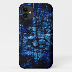 Dark Blue Retro Polka Dots Grunge Vintag 2 Case-Mate iPhone Hülle