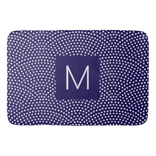 Dark Blue Same Komon (Haihaut) Mit Monogramm Badematte