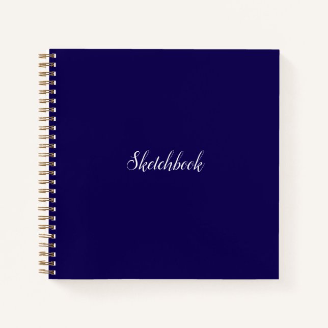 Dark Blue Sketchbook Notizbuch (Vorderseite)