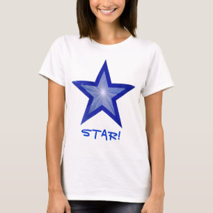 Dark Blue Star 'Star' Ladys T - Shirt weiß