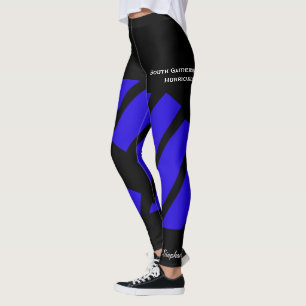 Dark Blue Team/Club Leggings mit Fake Shorts
