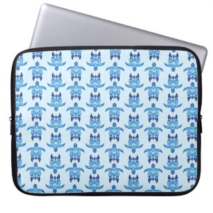 Dark Blue Tribal Honu Turtles Laptopschutzhülle