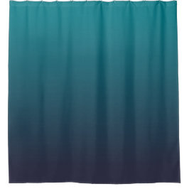 Dark Blue und Aquamarin Ombre Duschvorhang