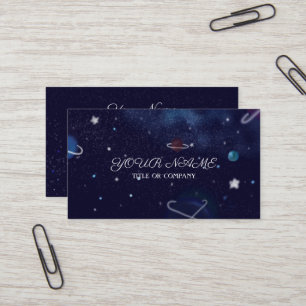 Dark Blue Universum Business Card Visitenkarte
