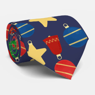 Dark Blue Vintag Ornament Krawatte