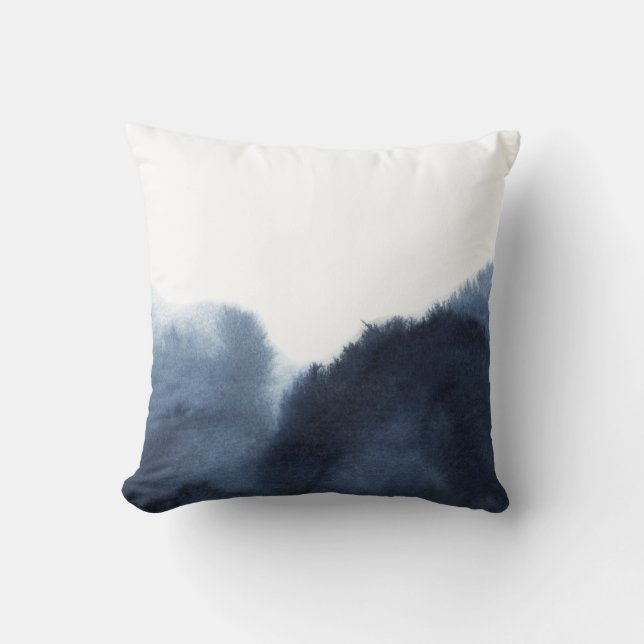Dark Blue Watercolor soft Kissen (Vorderseite)
