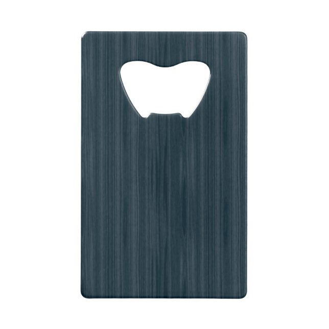 Dark Blue Woodgrain Geldkarten Flaschenöffner (Vorderseite)