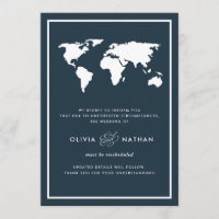 Dark Blue World Map | Stornierung einer Hochzeit