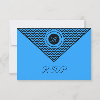 Dark Blue Zickzack UAWG RSVP Karte