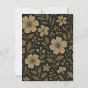 Dark Blume Cotattcore Botanische Blumenmoody Postkarte