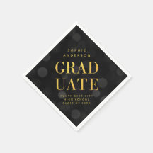 Dark Bokeh Lights Imitate Gold Graduate
