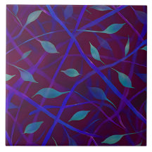 Dark Botanical Burgundy Jewel Foliage Abstrakt