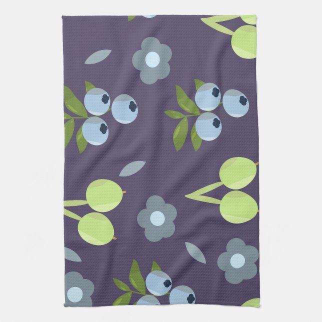 Dark Botanical Kitchen Towel Geschirrtuch (Vertikal)