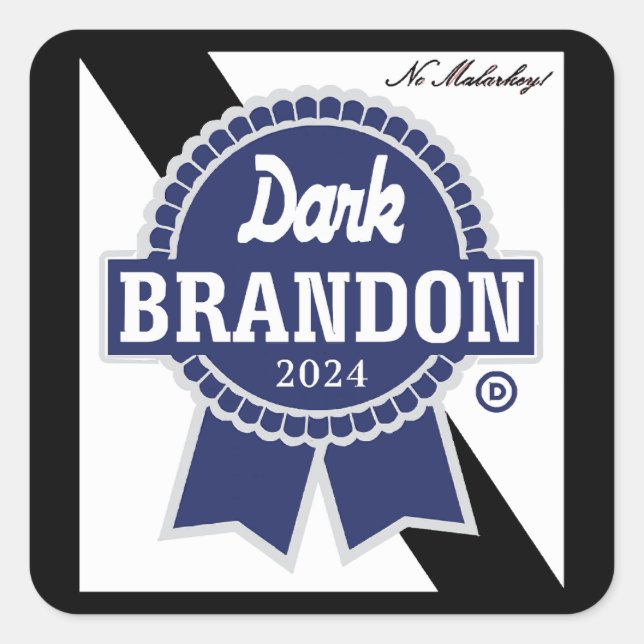 Dark Brandon 2024 Quadratischer Aufkleber (Vorderseite)