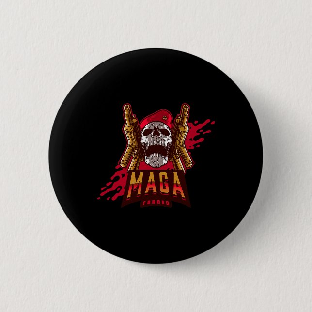 Dark Brandon Halloween Kostüm Beängstigend Trump B Button (Vorderseite)
