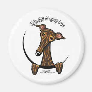 Dark Brindle Greyhound IAAM Magnet