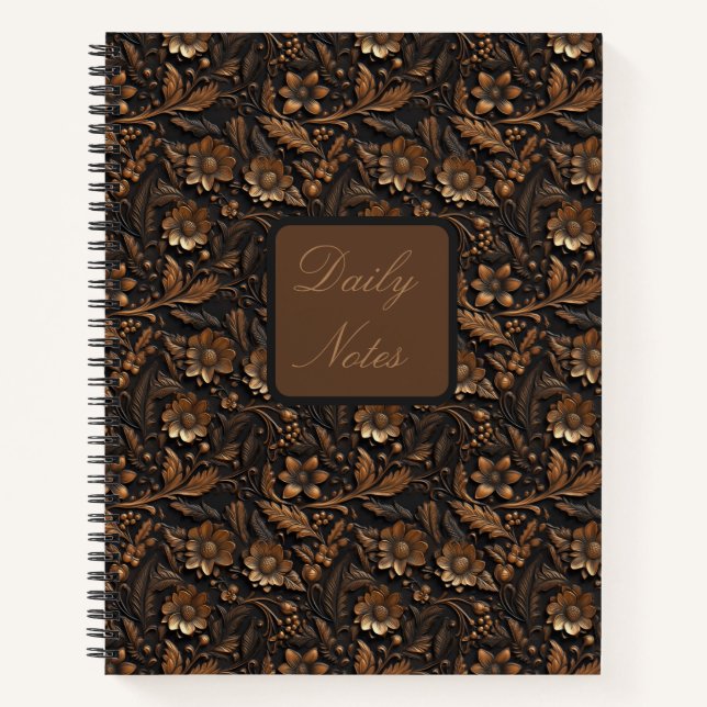 Dark Bronze verkörpert die Blüte Notizbuch (Vorderseite)