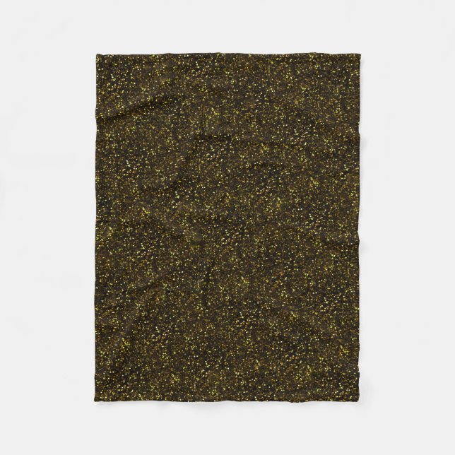 Dark Bronze Yellow Gold Glitzer Fleecedecke (Vorderseite)
