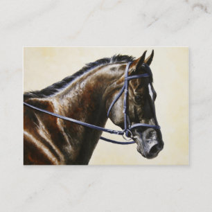 Dark Brown Bay Trakehner Dressage Horse Visitenkarte