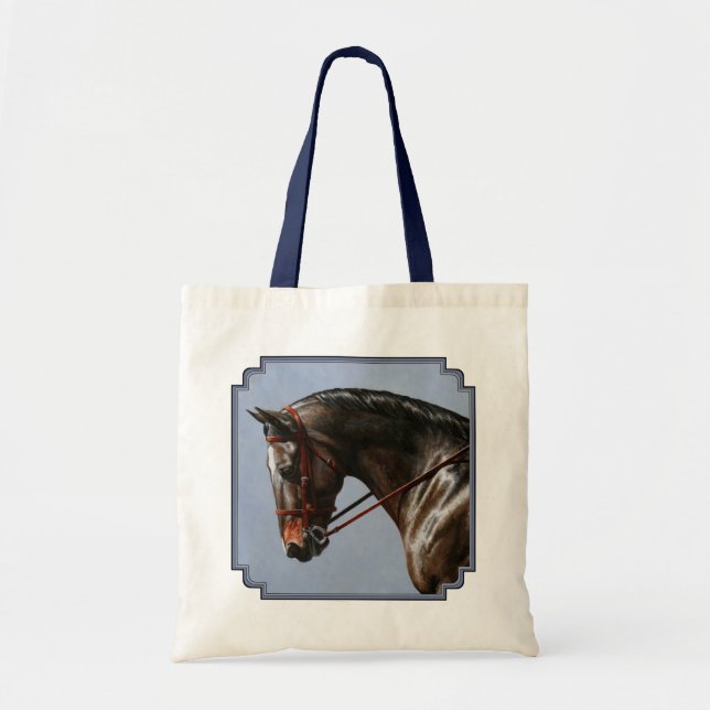Dark Brown Bay Warmblut Dressurpferd Tragetasche (Vorne)