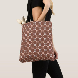 Dark Brown Leaf pattern Tote Tasche