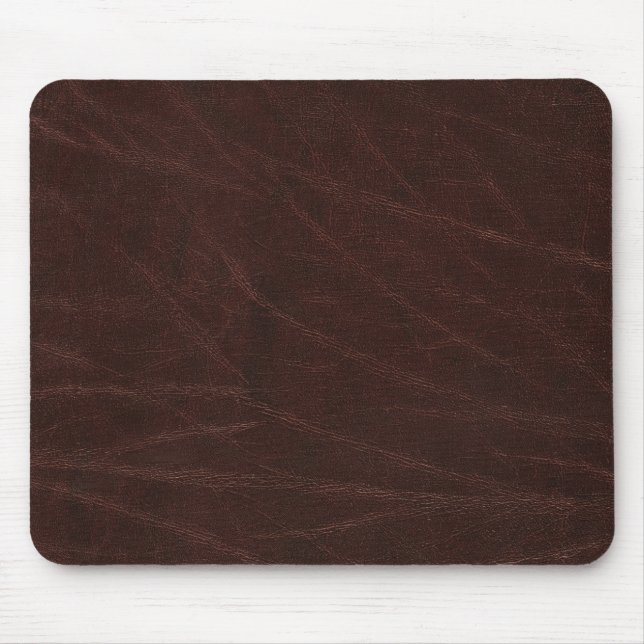 Dark Brown Leather Mousepad (Vorne)