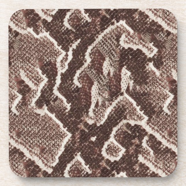 Dark Brown Snake Skin Untersetzer (Vorderseite)