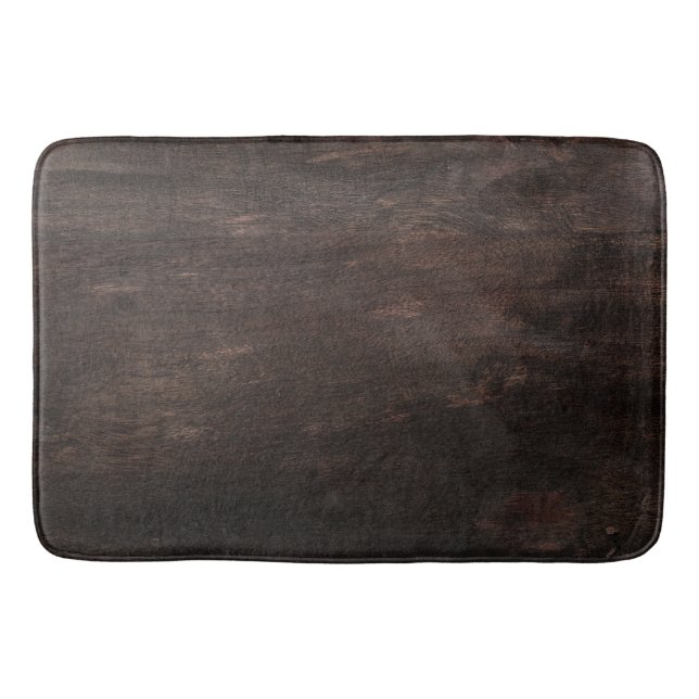 Dark Brown Wood Bath Mat Badematte (Vorderseite)