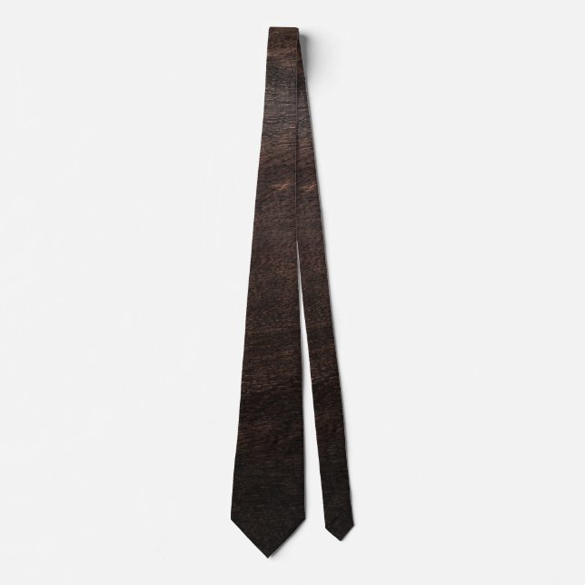 Dark Brown Wood Neck Tie Krawatte (Vorderseite)