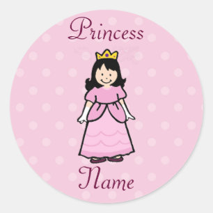 Dark Brünett Princess Stickers