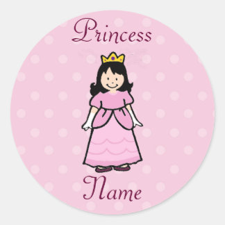 Dark Brünett Princess Stickers