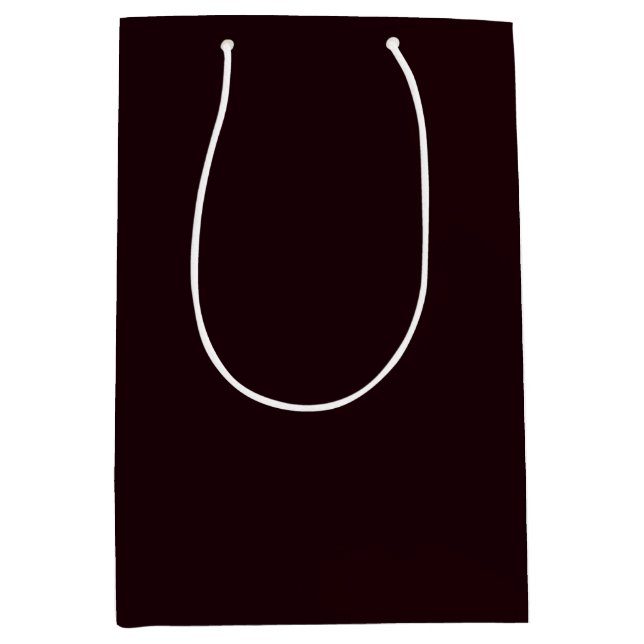 Dark Burgundy | Schlichtes Burgund Mittlere Geschenktüte (Vorderseite)