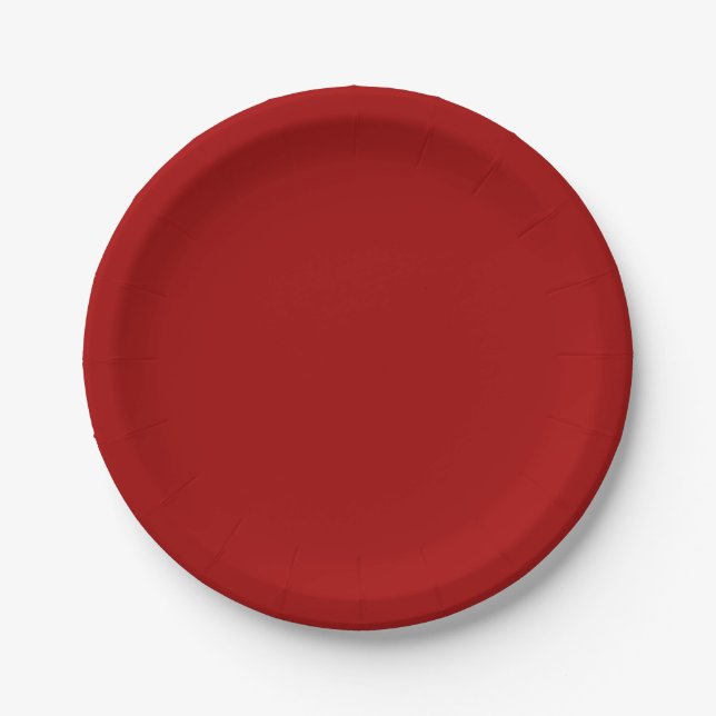 Dark Candy Apple Red Pappteller (Vorderseite)