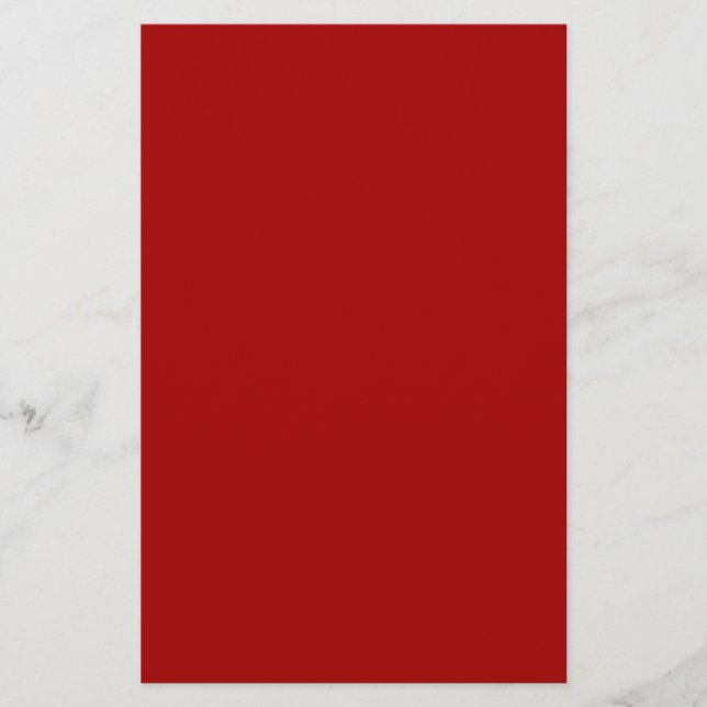 Dark Candy Apple Red Solid Color Briefpapier (Vorderseite)