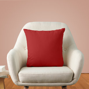 Dark Candy Apple Red Solid Color Kissen
