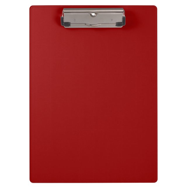 Dark Candy Apple Red Solid Color Klemmbrett (Vorderseite)
