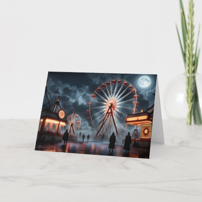 Dark Carnival Halloween Karte (Vorderseite)
